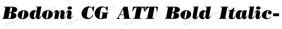 Bodoni CG ATT Bold Italic字体转换
